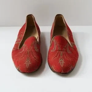 80s - SUSAN BENNIS - WARREN EDWARDS - Loafer - Men\'s - 10.5 - Red - Fabric Susan Bennis - Warren Edwards | Shoes | 8s Susan Bennis  main image 3